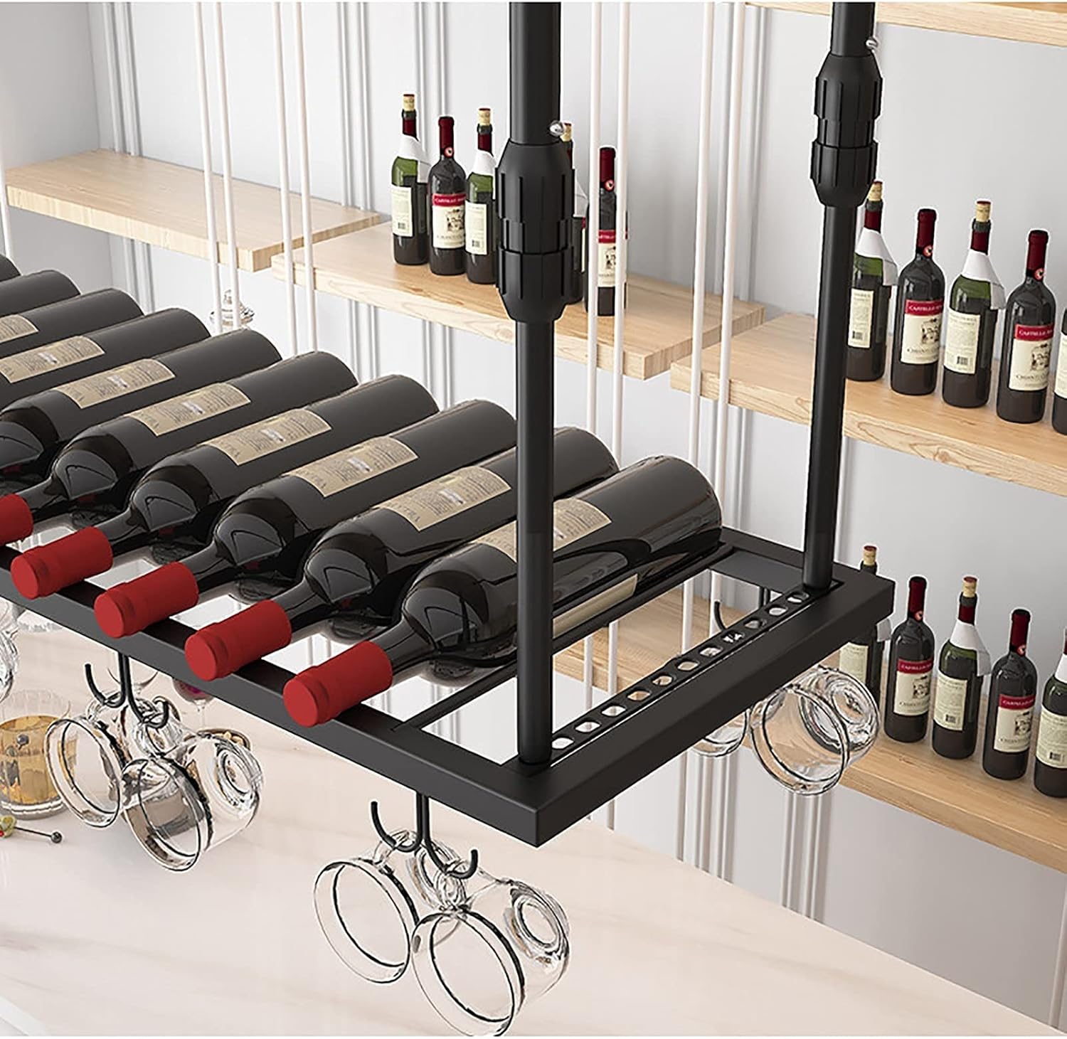 Suuim Wine Rack with Adjustable Height