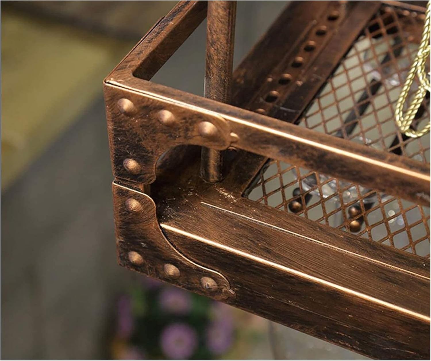 Suuim Hanging Wine Rack with Glass Holder and Shelf 1