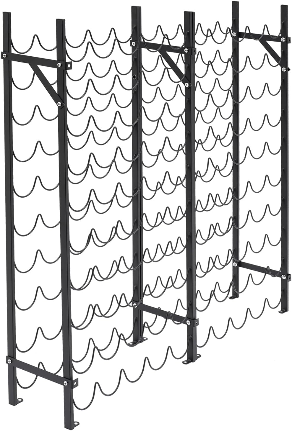 Xuthusman Freestanding Wine Rack 10-Tier Steel Black
