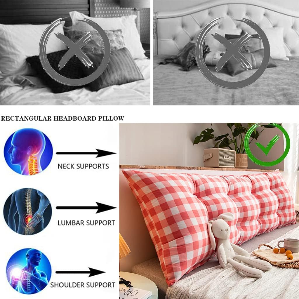 ZZYK Cotton Reading Pillow with Removable Cover 47 Inch