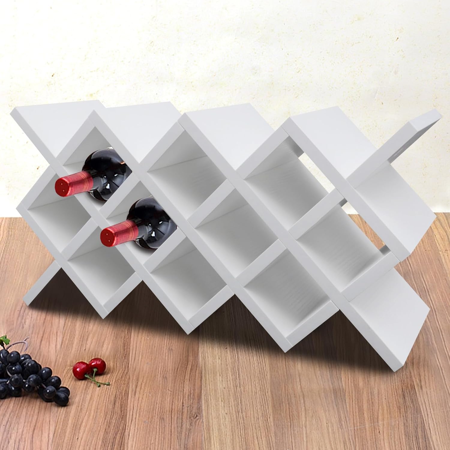 Delianty Wine Rack with Diamond Shape Holder for Kitchen Bar