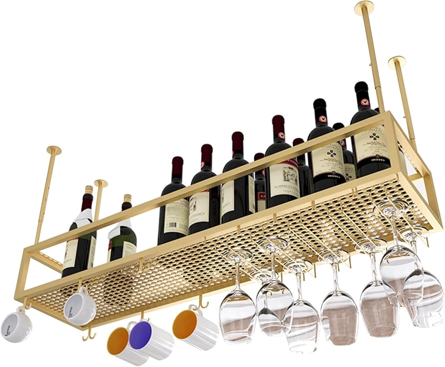Suuim Adjustable Metal Wine Rack Holder