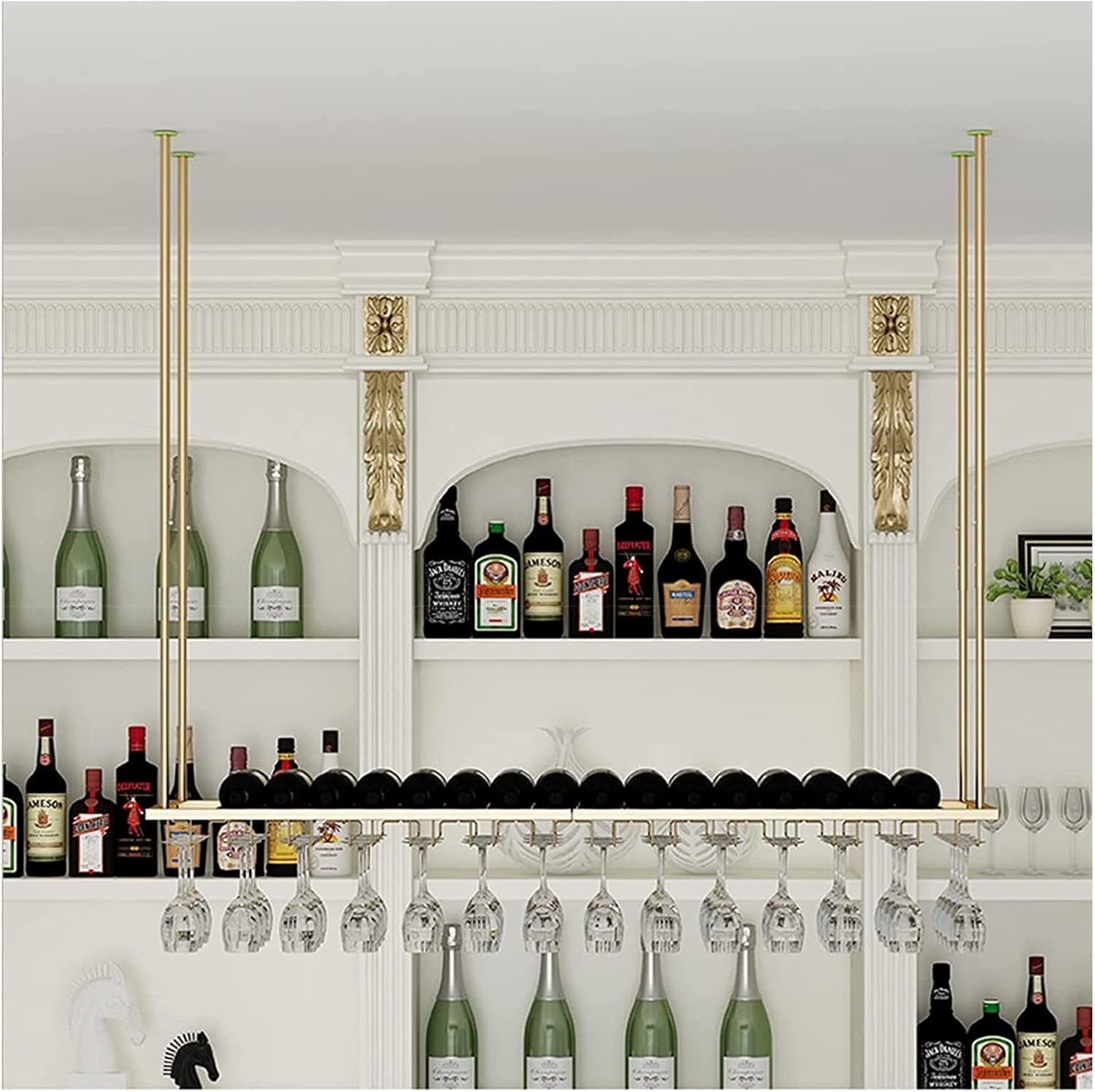 ALDEPO Wall-Mounted Wine Rack Metal Holder