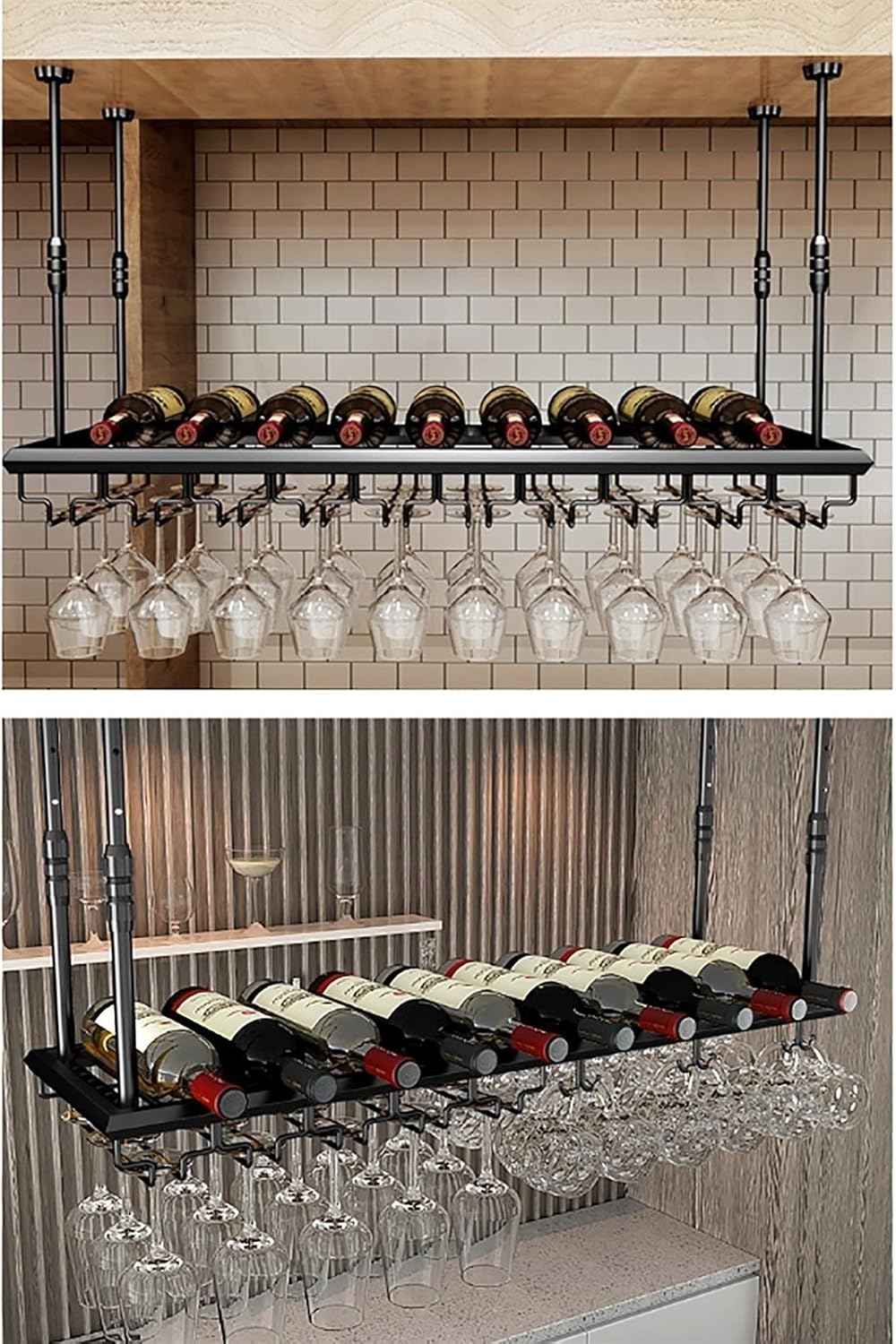 ULAINE Vintage Wine Rack Adjustable Height 60cm