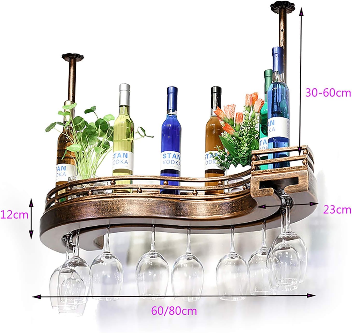 SDdPulse Wall-Mounted Wine Racks 60cm