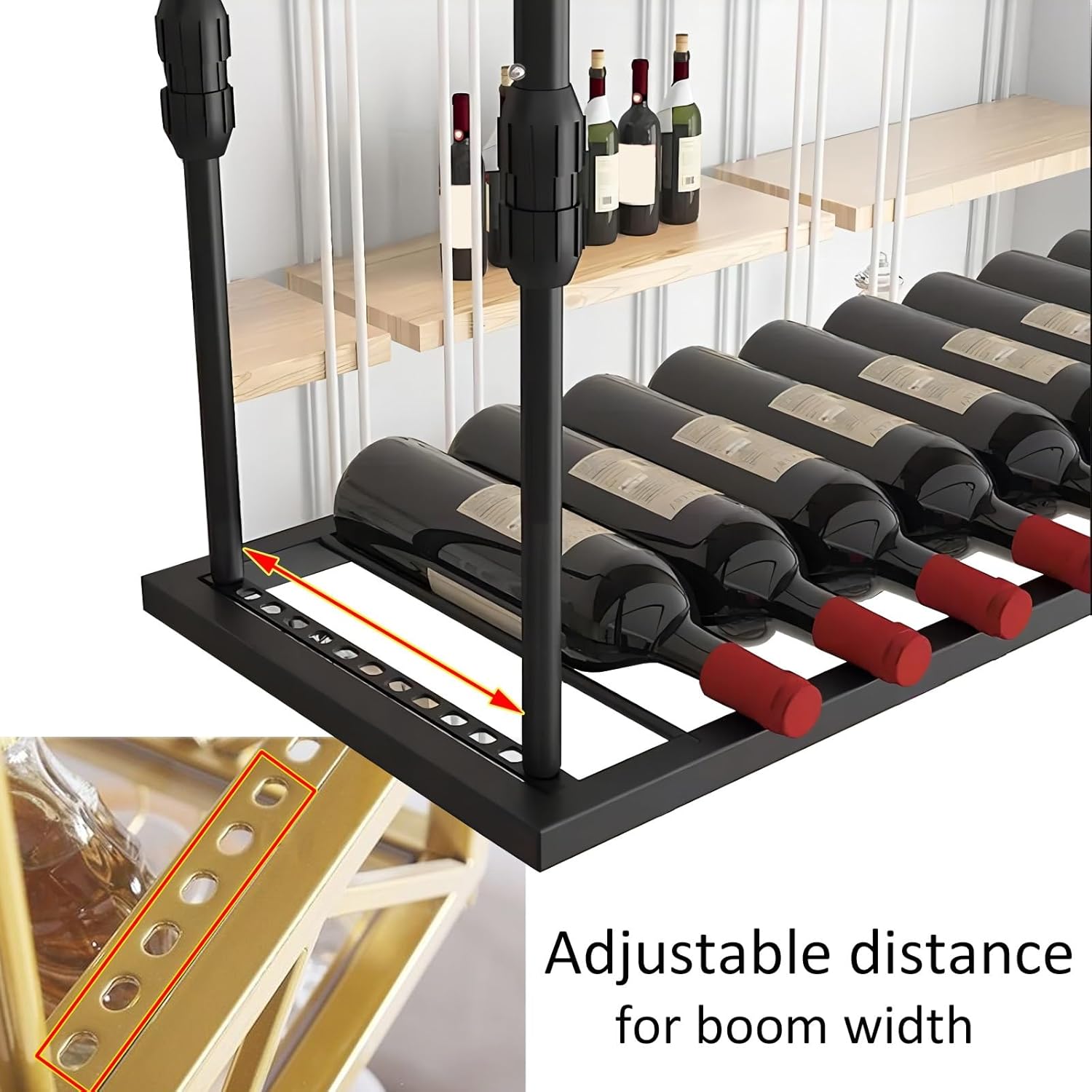 LIGUOYI Adjustable Height Wine Glass Rack