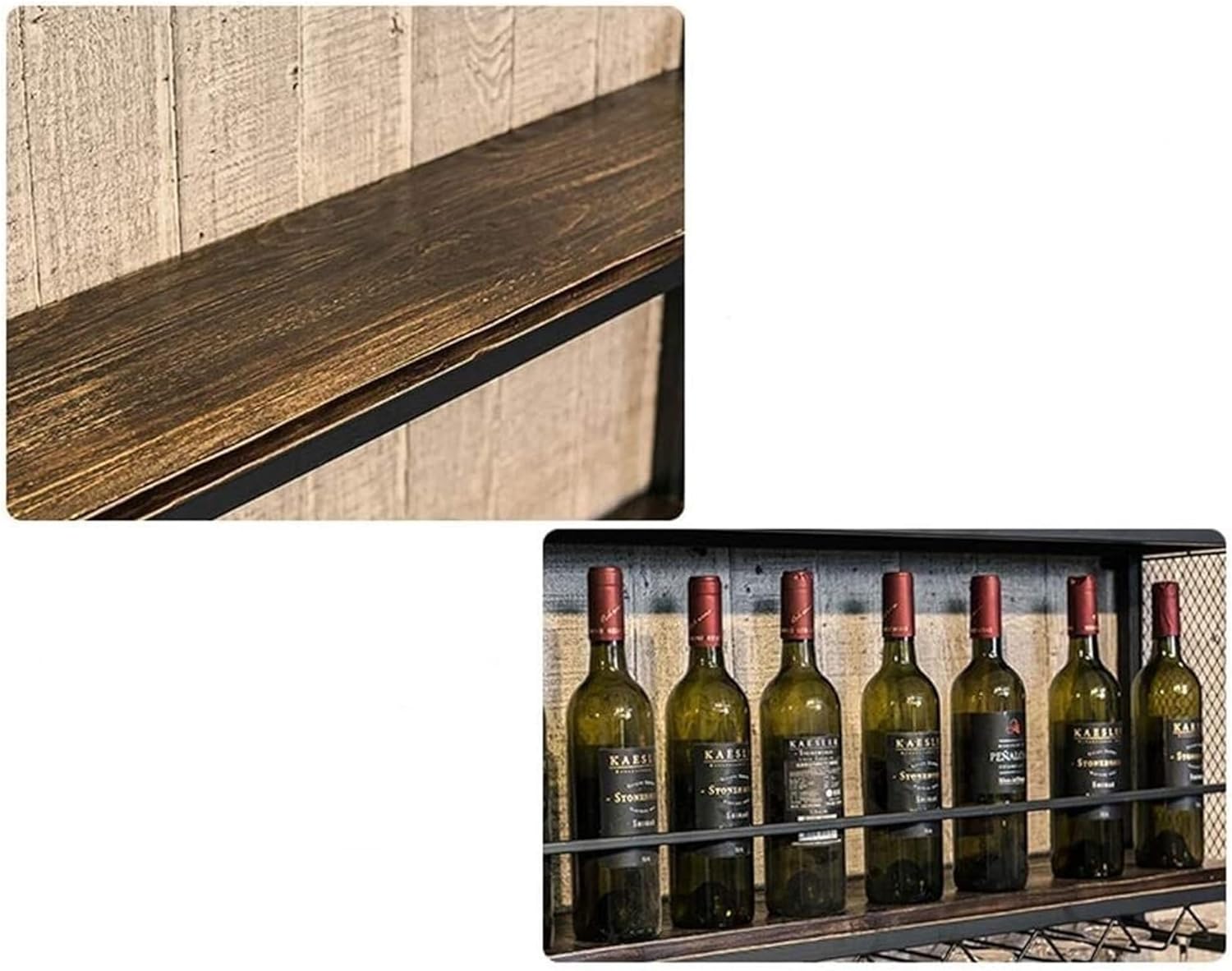 OXOAMP Wall-Mounted Wine Rack Iron