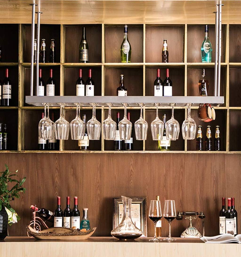 Suuim Ceiling Hanging Stemware Wine Rack Organizer