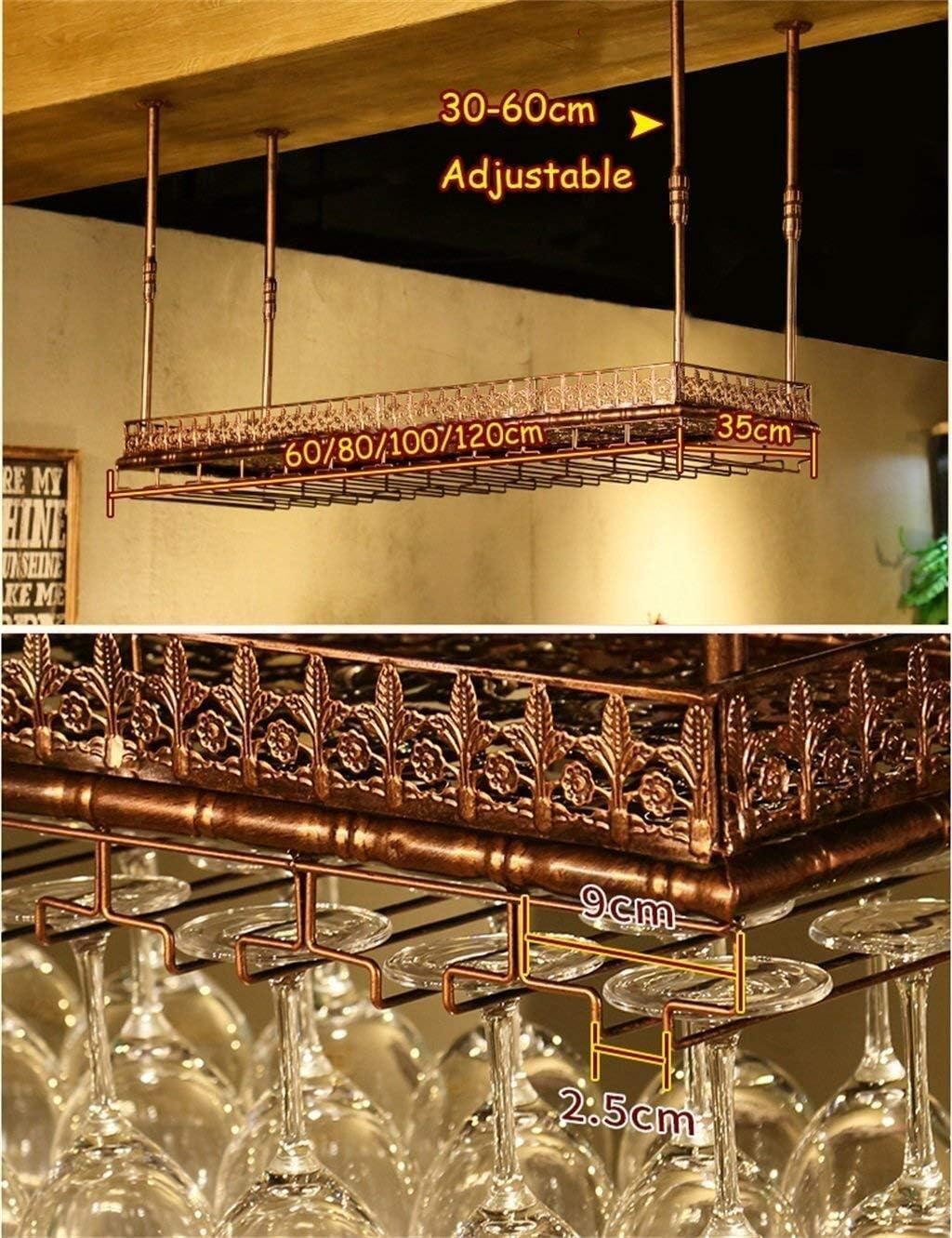 LASEVE Wall-Mounted Wine Rack in 60cm-120cm Sizes
