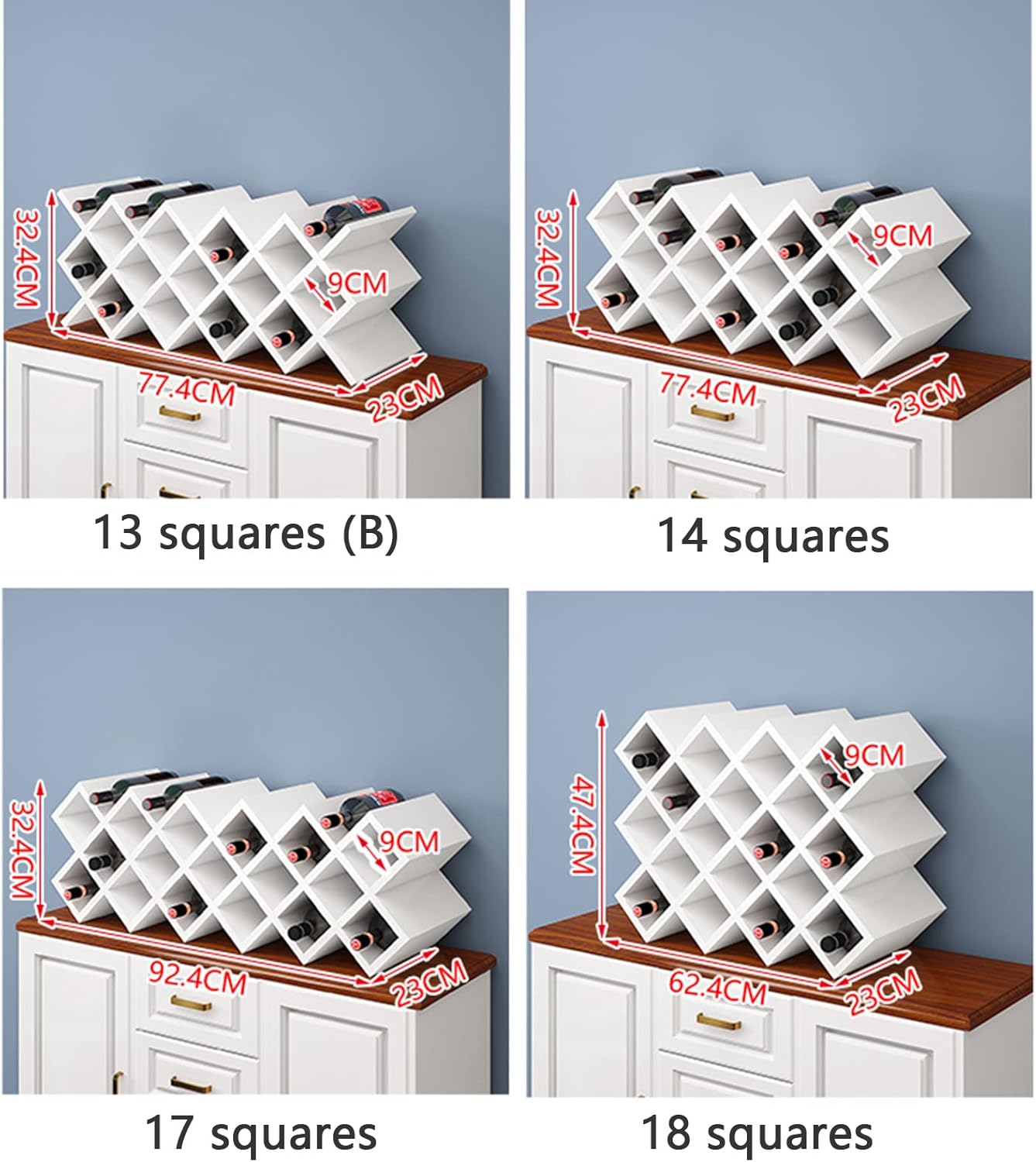 Generic Geometric Bottle Storage Rack for Home and Kitchen