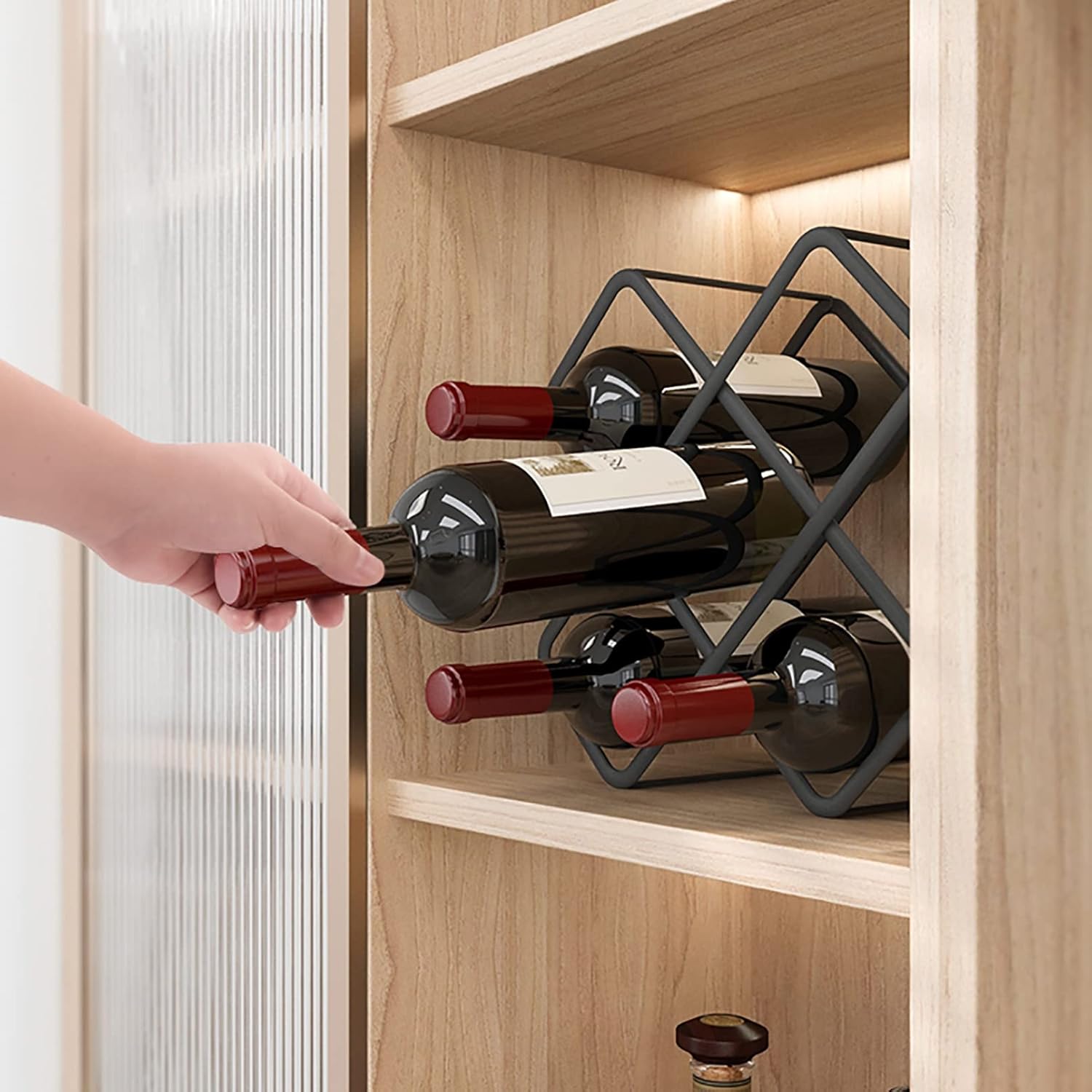 AkosOL Free Standing Wine Rack Organizer