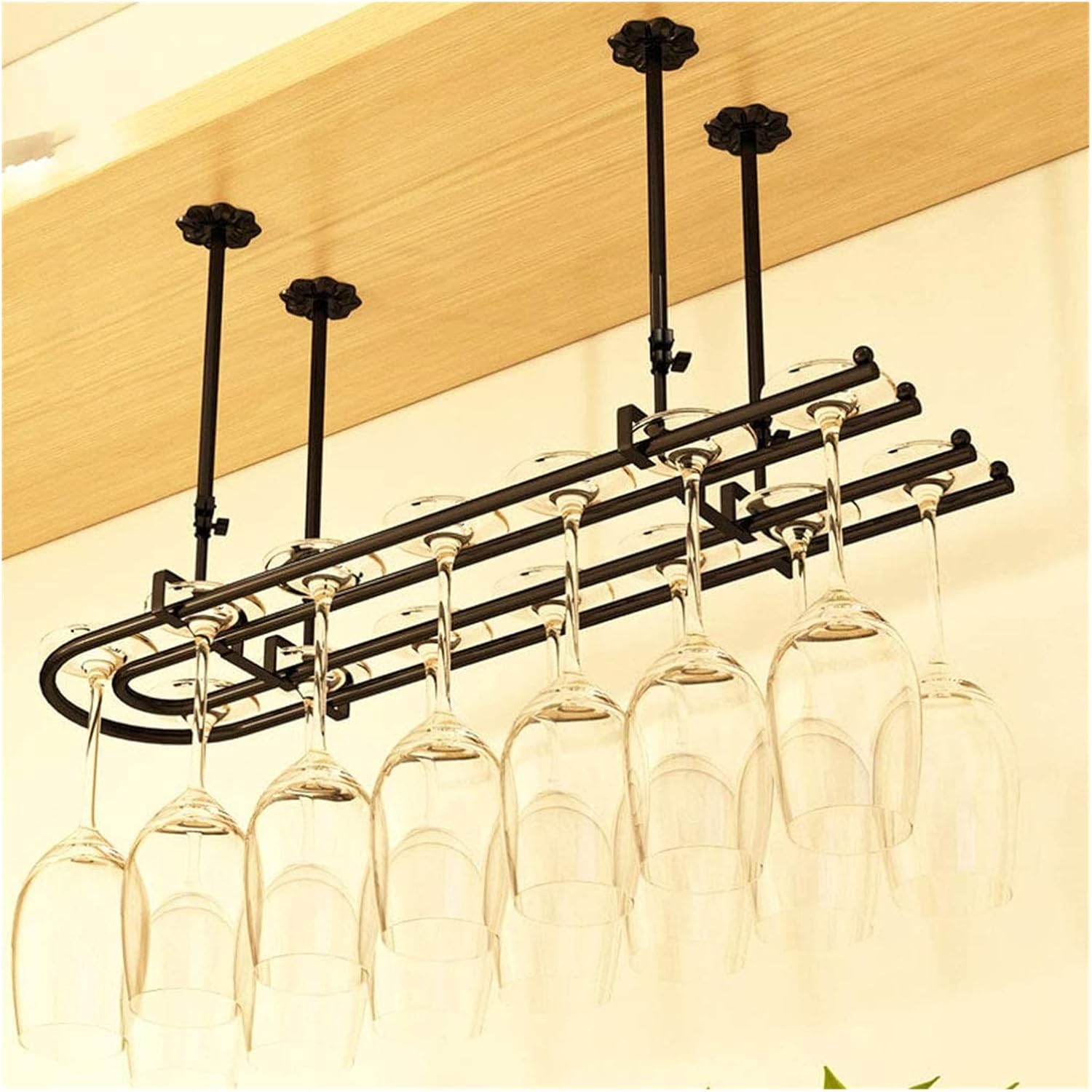 ALDEPO Freestanding Wine Rack Metal Bar 6025cm