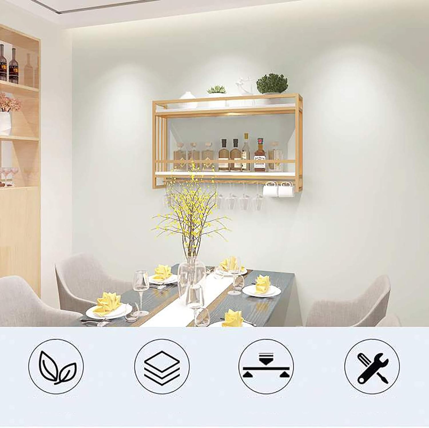 Suuim Wall-Mounted Wine Glass Rack