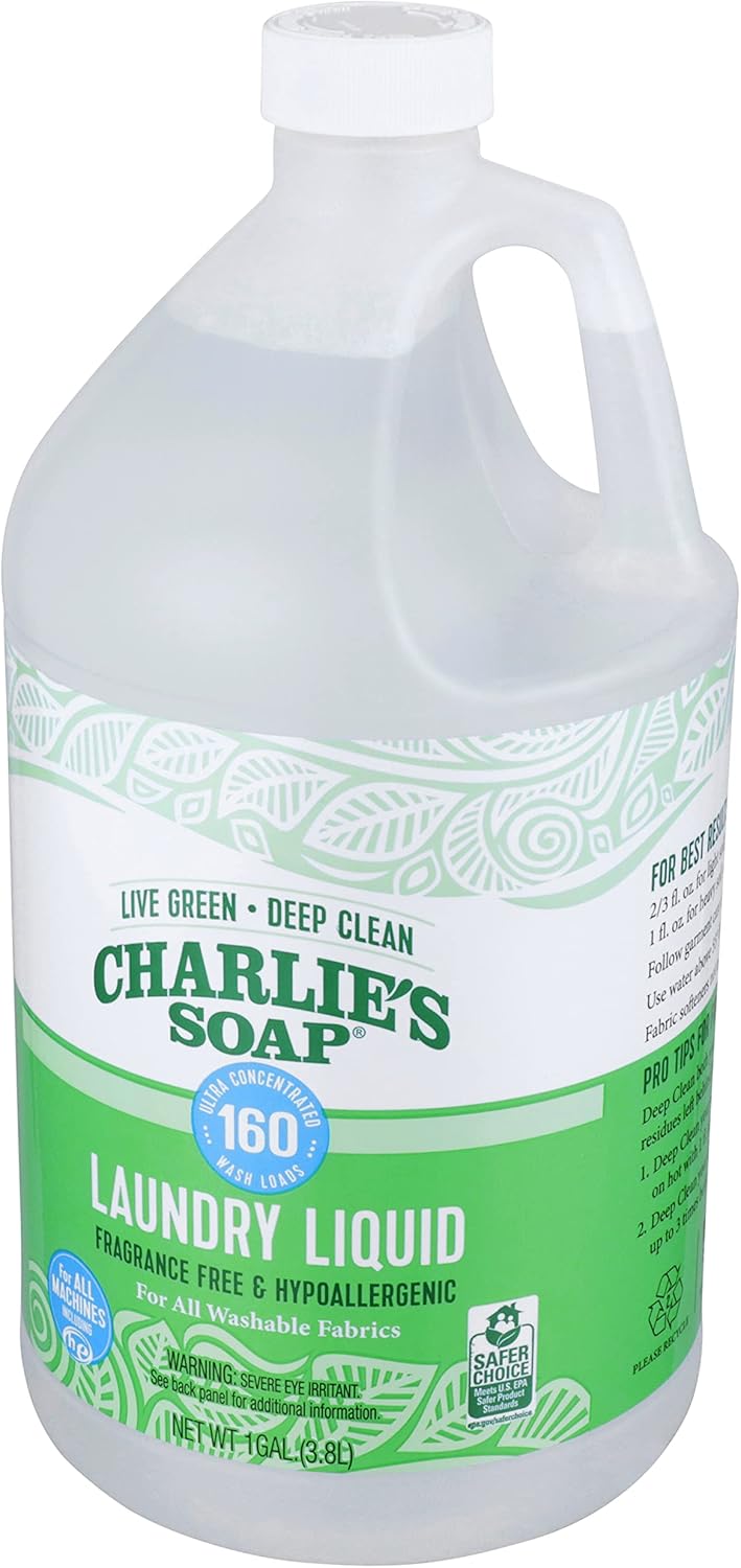 Charlies Soap Laundry Liquid 160 Loads Eco-Friendly Natural