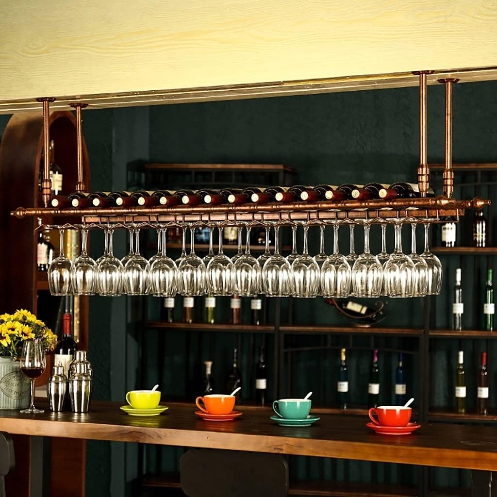 KOHARA Wall-Mounted Wine Glass Rack Adjustable Height