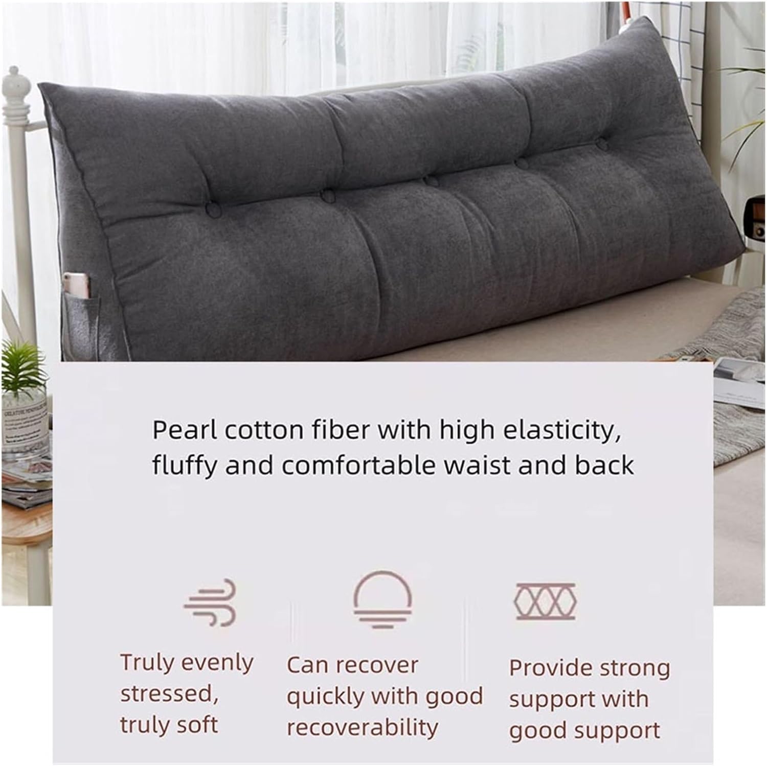Large Backrest Positioning Support Bolster Cushion for Daybed