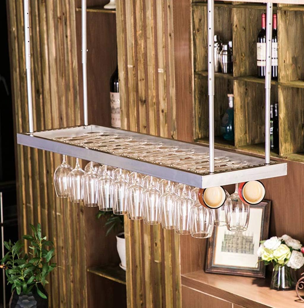 Suuim Ceiling Hanging Stemware Wine Rack Organizer