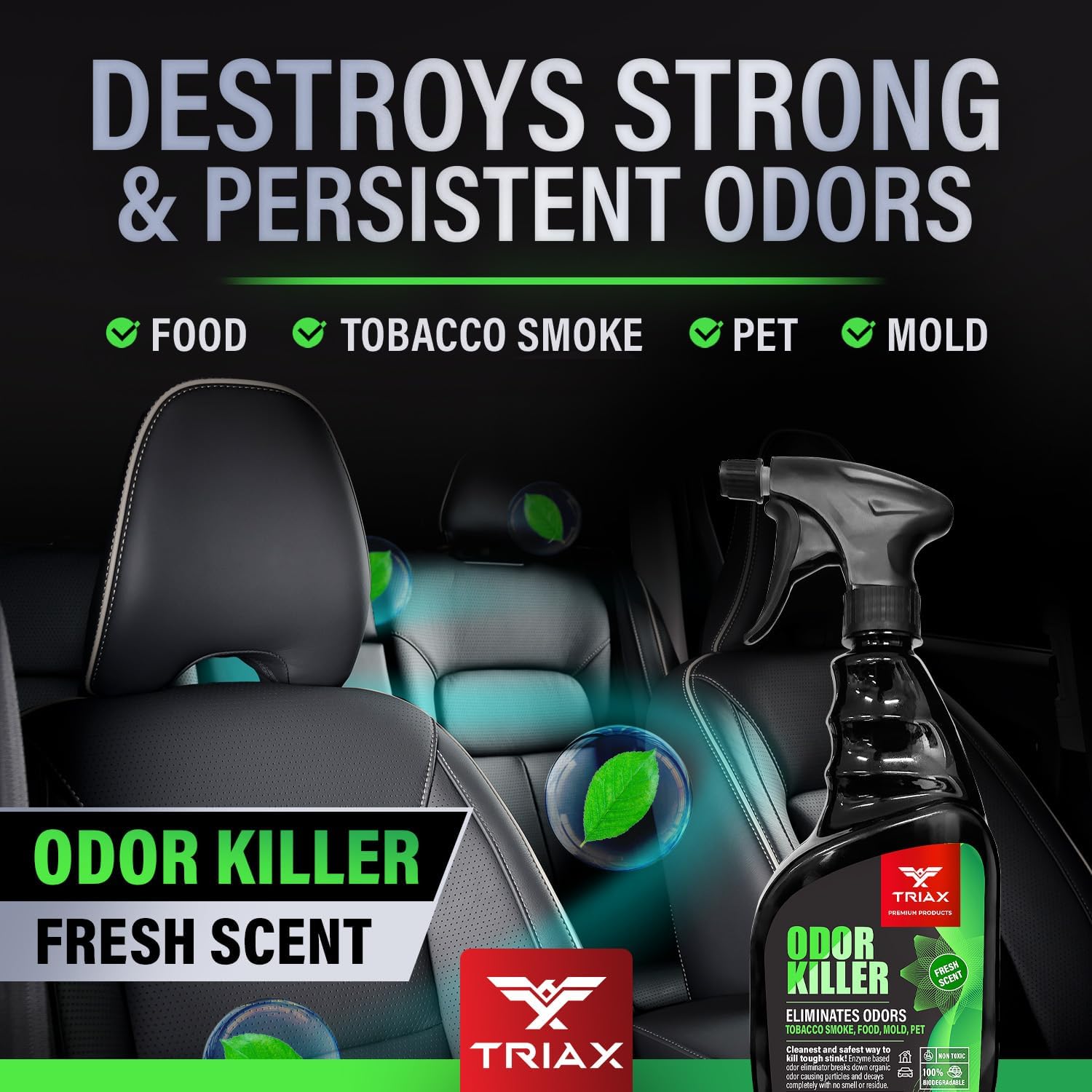 TRIAX Odor Killer - Non-Toxic Multi-Purpose Fresh Scent