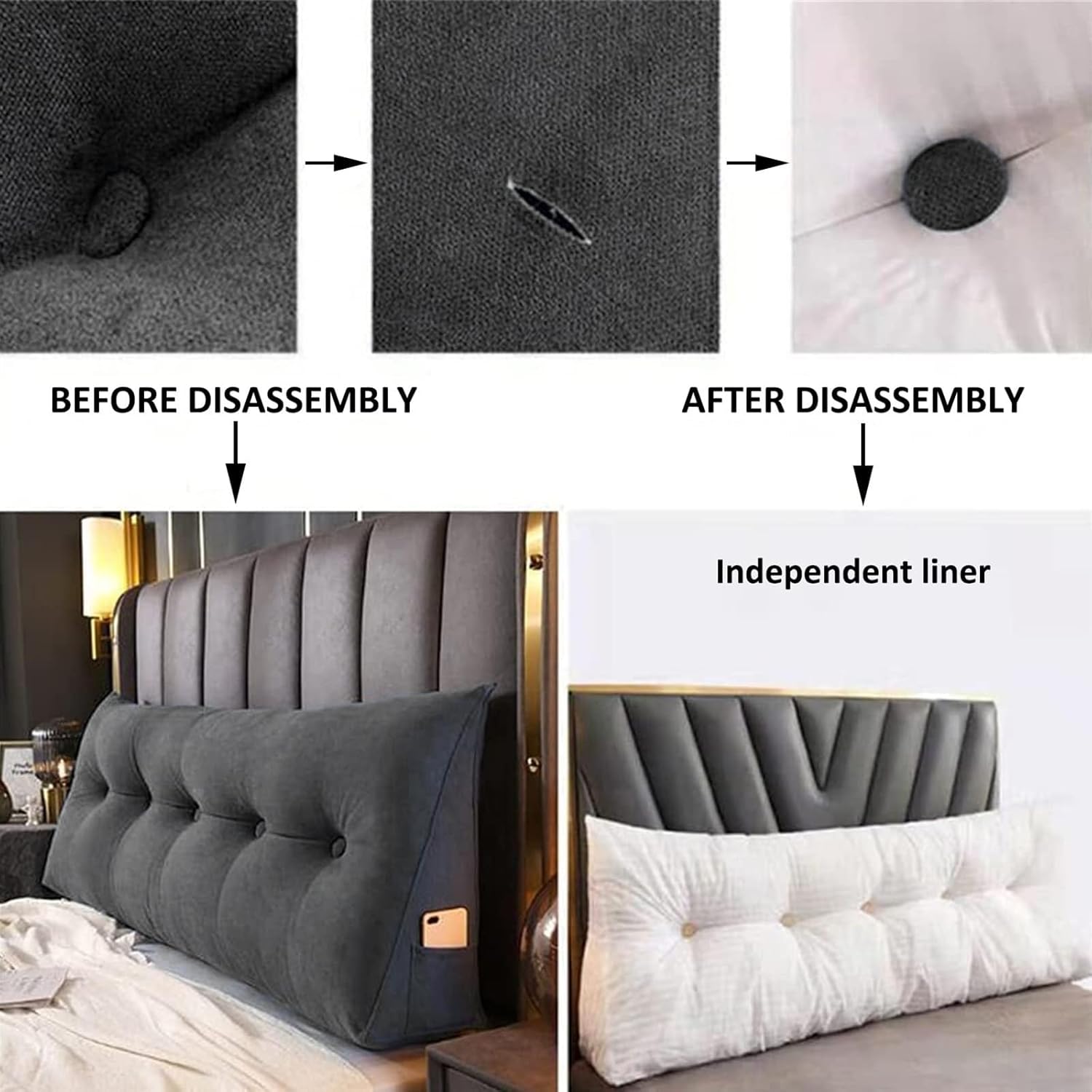 Large Backrest Positioning Support Bolster Cushion for Daybed