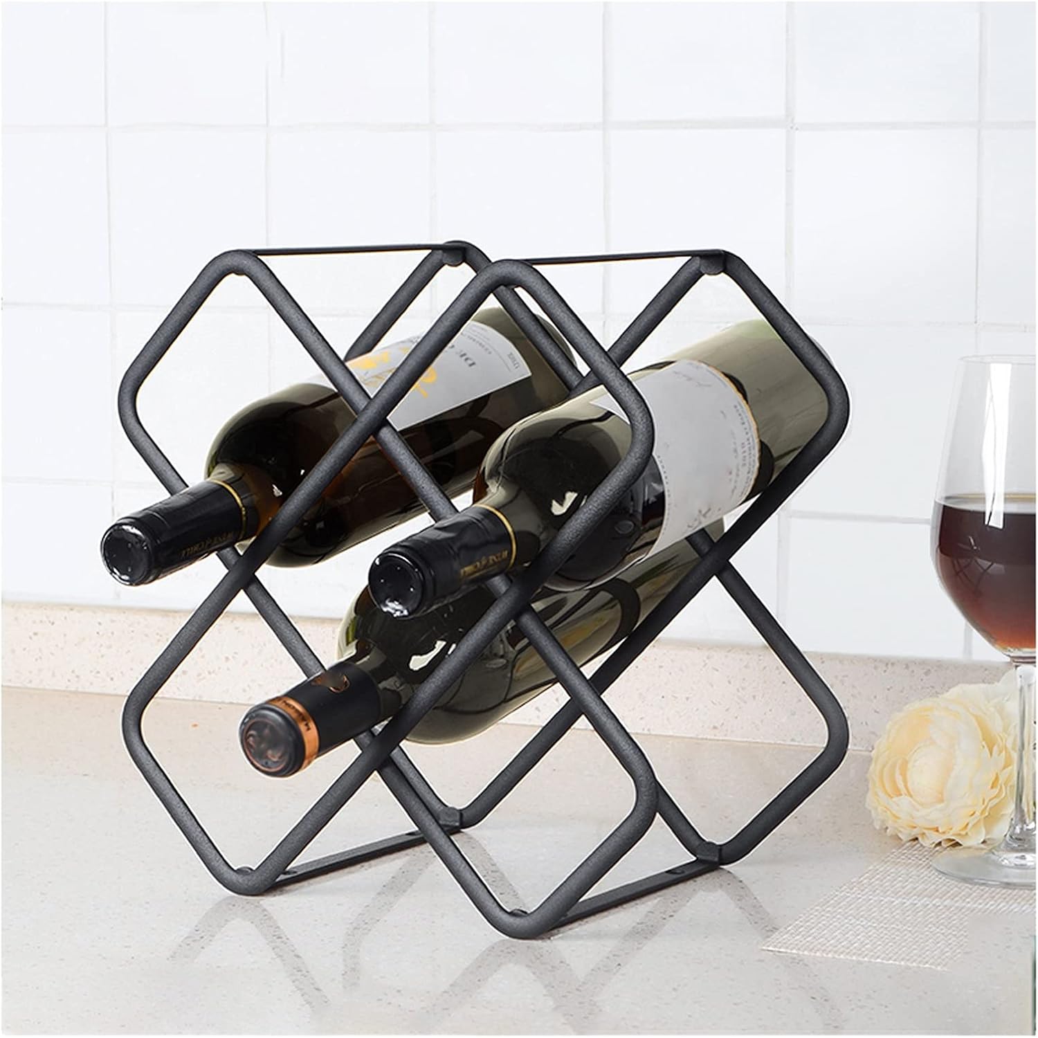 Wine Racks Countertop 2-3 Bottle Stackable Storage Rack
