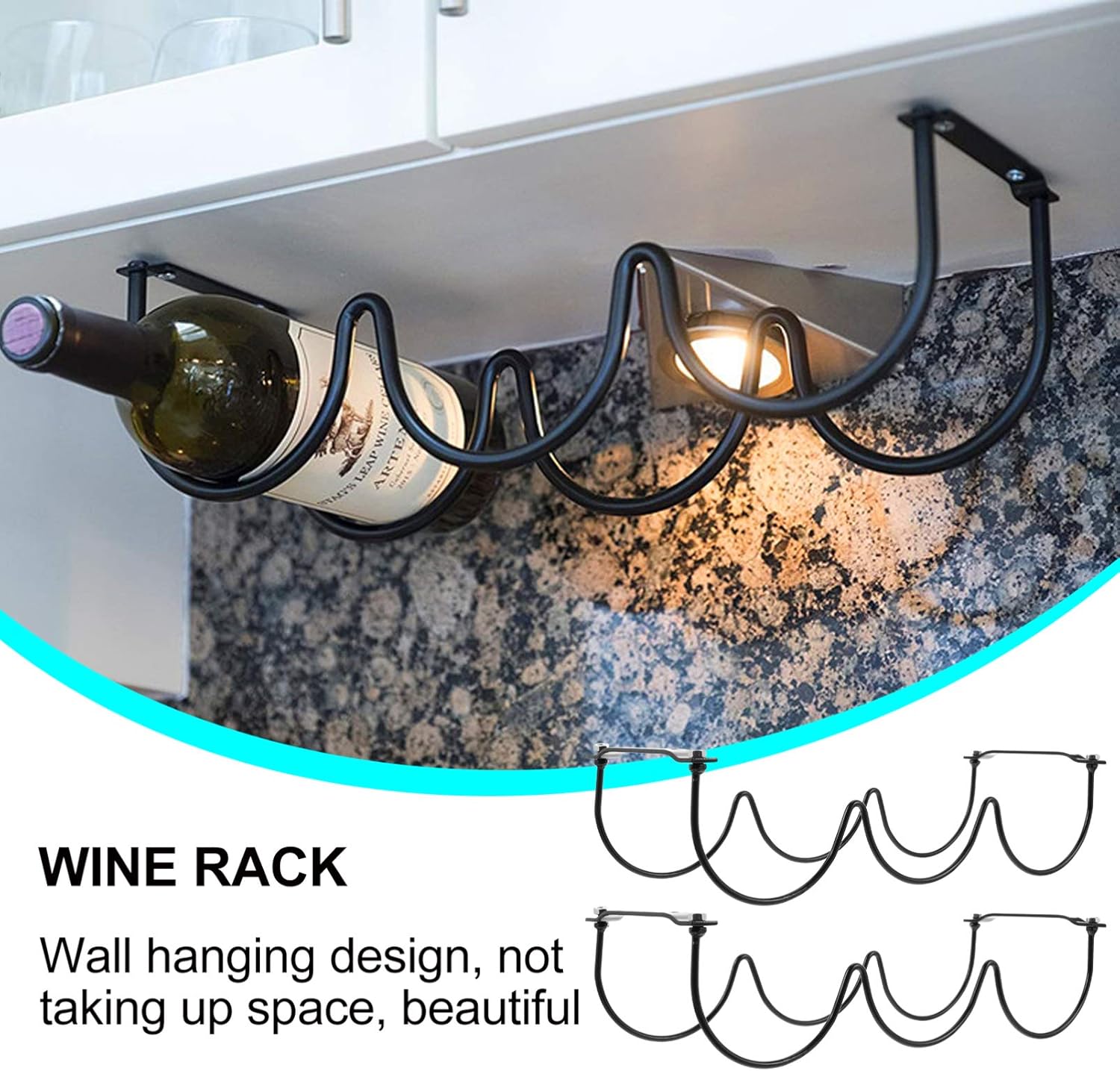DECHOUS 2pcs Tabletop Wine Rack Holder