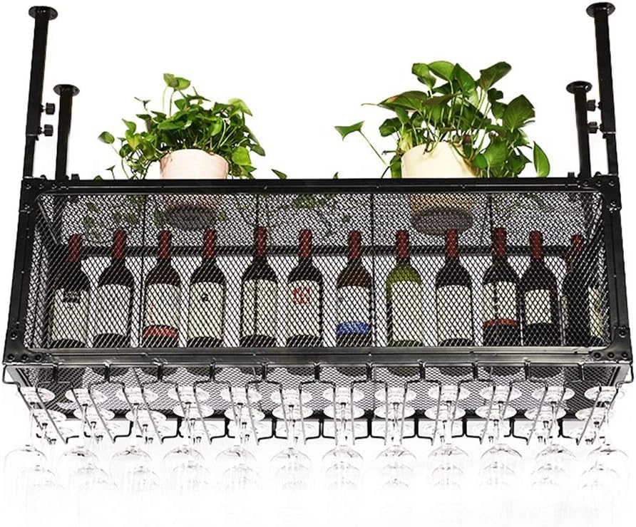 LUNEZY Adjustable Height Wine Racks - Black 6080100120150cm