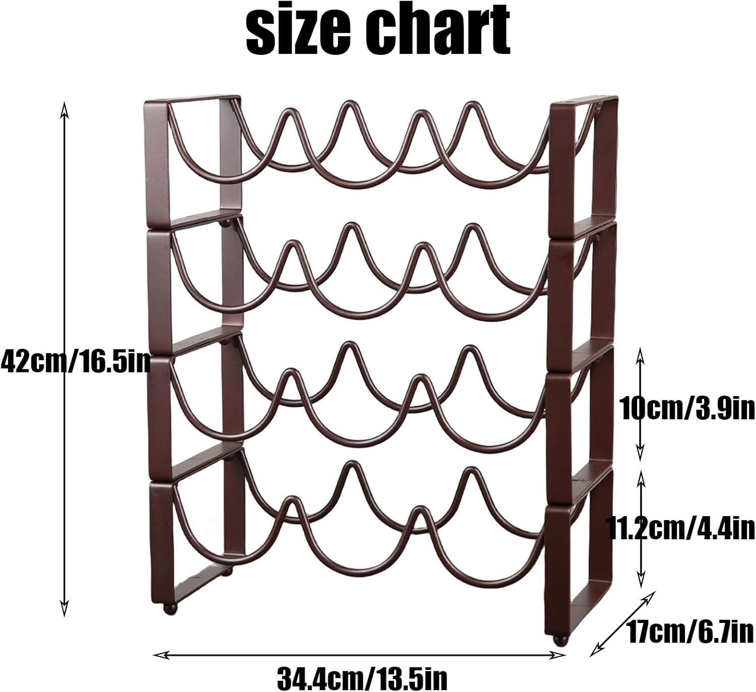 Zyqixluk Iron Stacking Wine Rack Freestanding