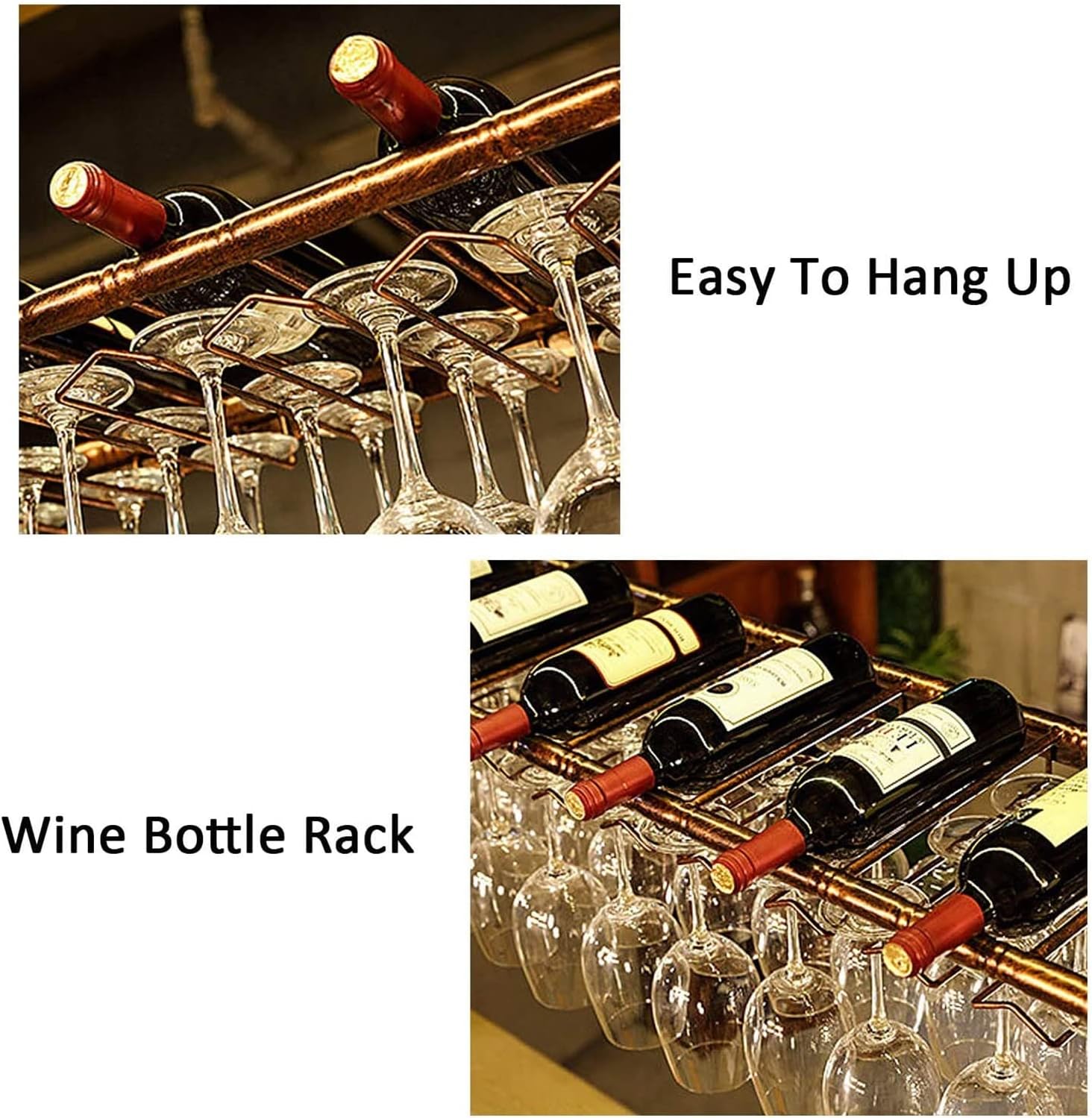 ALDEPO Wall-Mounted Wine Rack with Customizable Height
