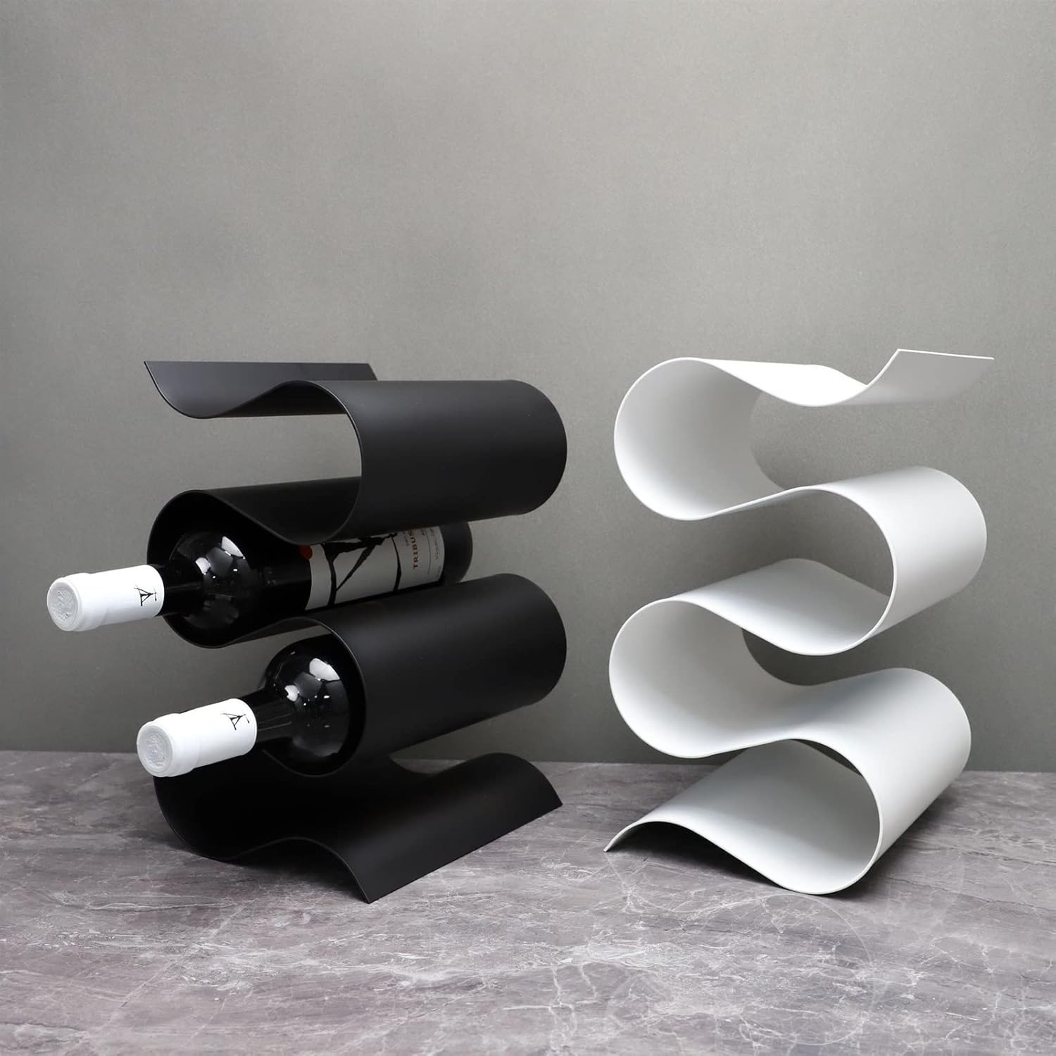 DYPA-AF12 White Metal S-Shaped Wine Rack