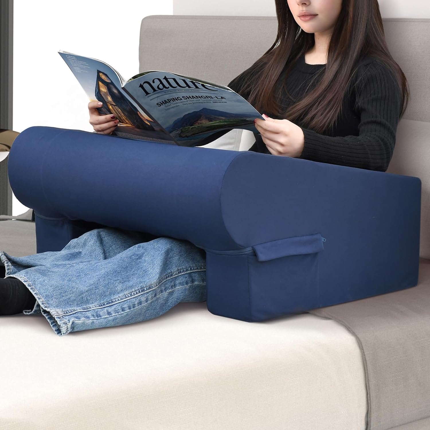 Skypatio Lap Desk Pillow with Pocket - Navy Blue