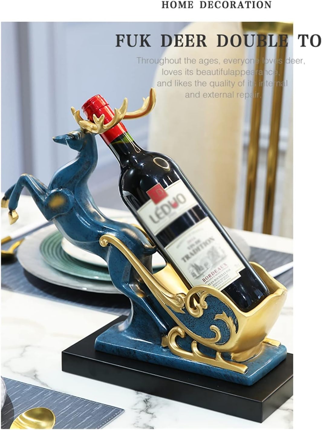 HASMI Tabletop Wine Rack Handmade Decor