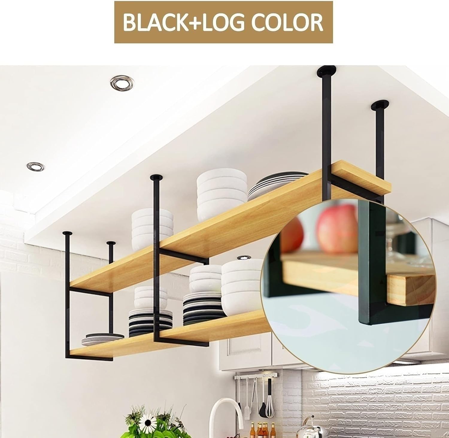 Hanging Wine Glass Rack - 2-In-1 Design Wall-Mounted Storage