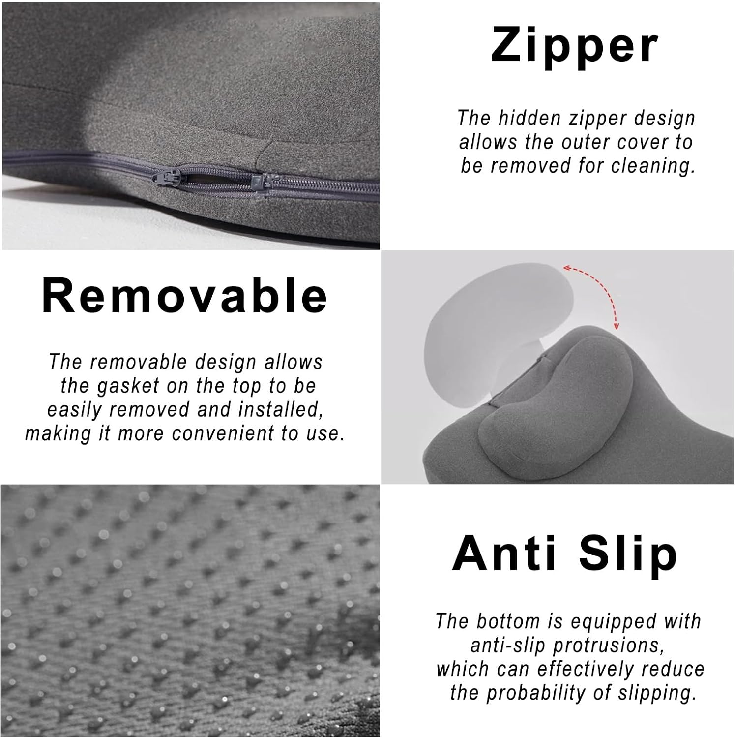 Multifunctional Prone Pillow with Washable Cover