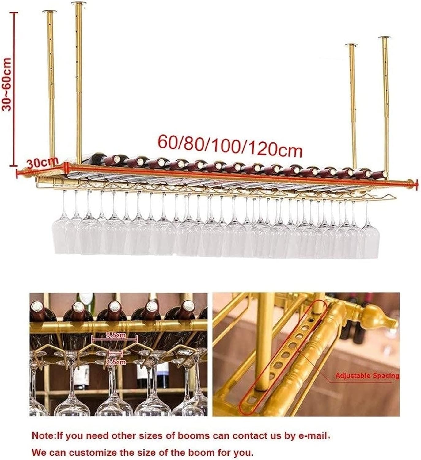 Pimex Adjustable Wall Wine Rack