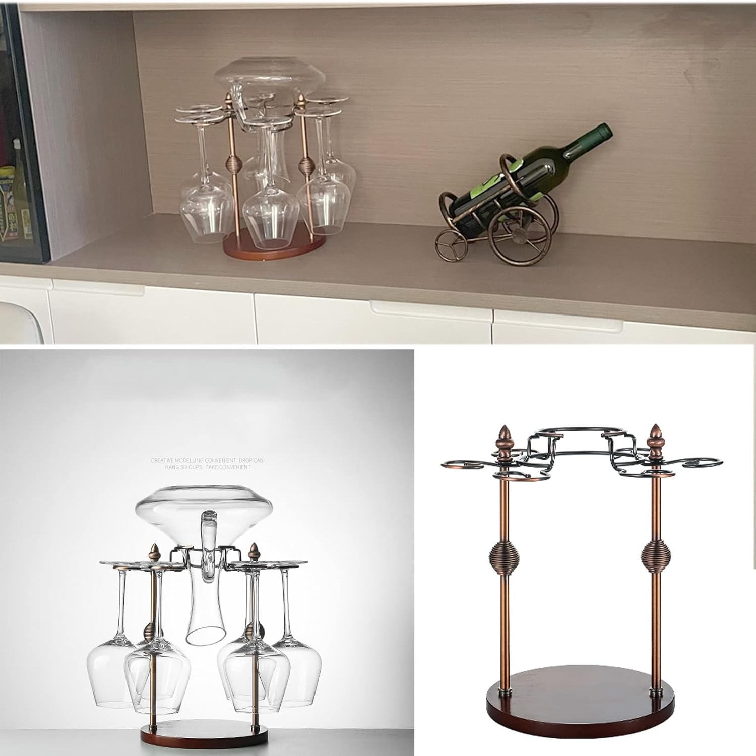 WORDFUN Wine Glass Hanging Rack Stainless Steel
