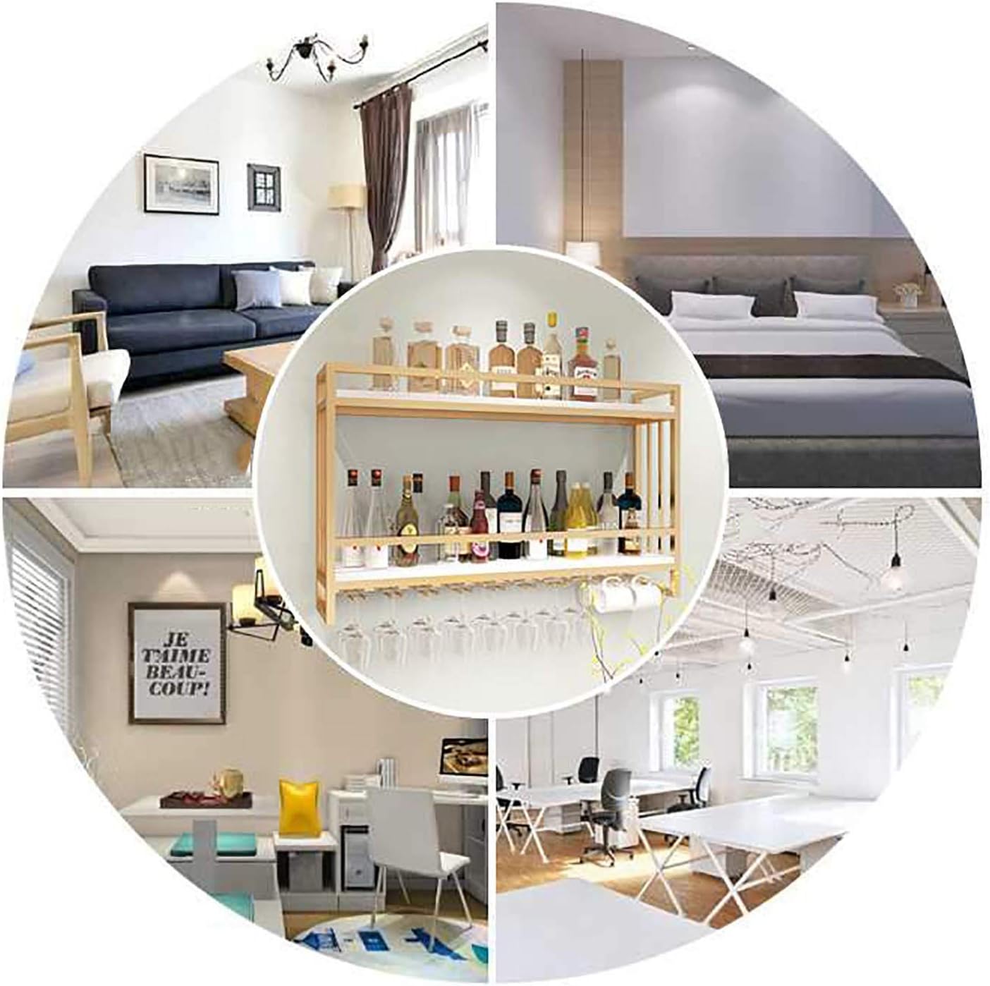 Suuim Wall-Mounted Wine Glass Rack