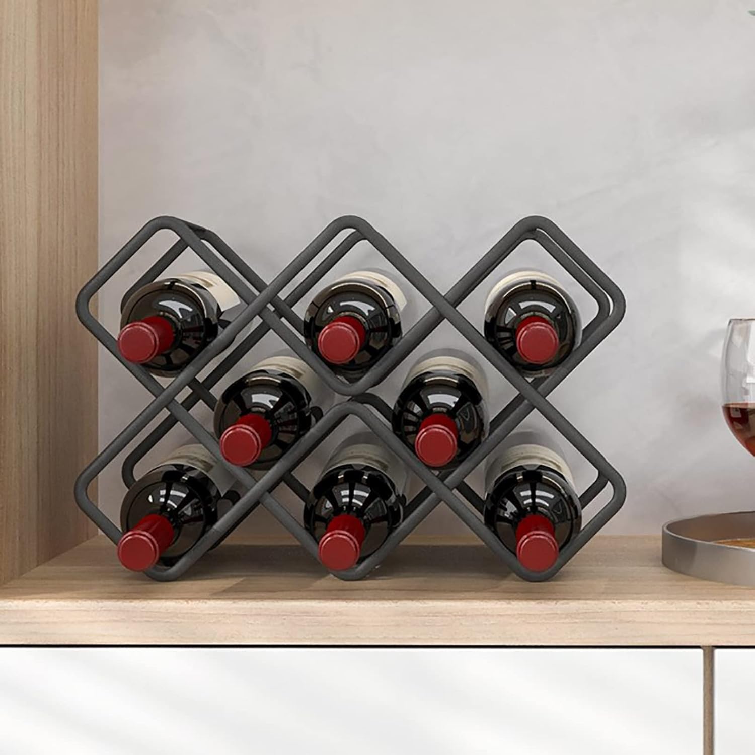 AkosOL Free Standing Wine Rack Organizer