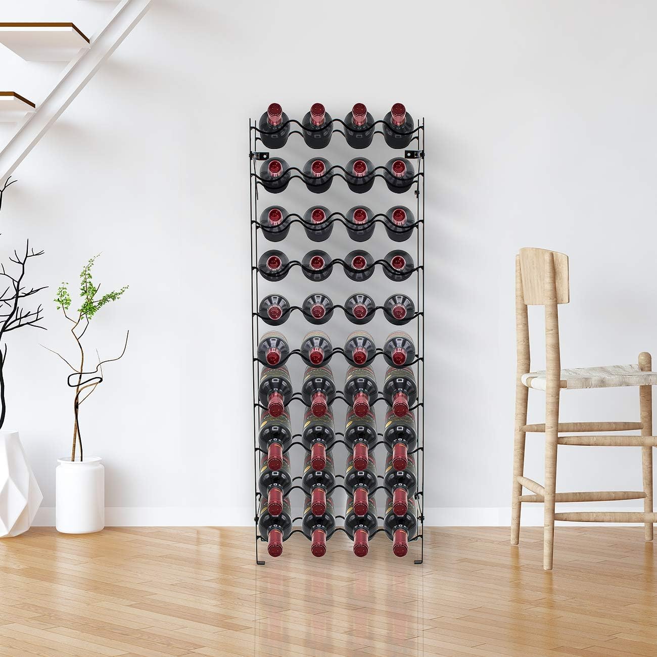 Sorbus Wine Rack Floor Stand Holds 40 Bottles