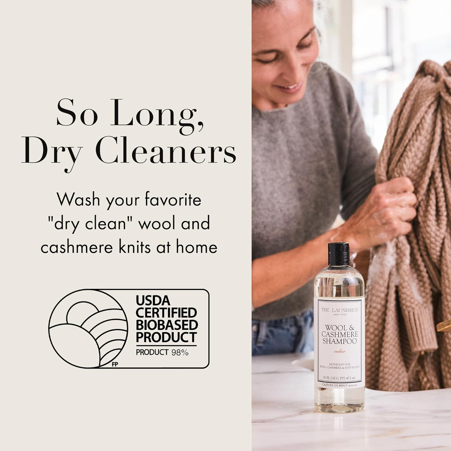 The Laundress Wool Cashmere Shampoo Cedar Scent 16 Fl Oz