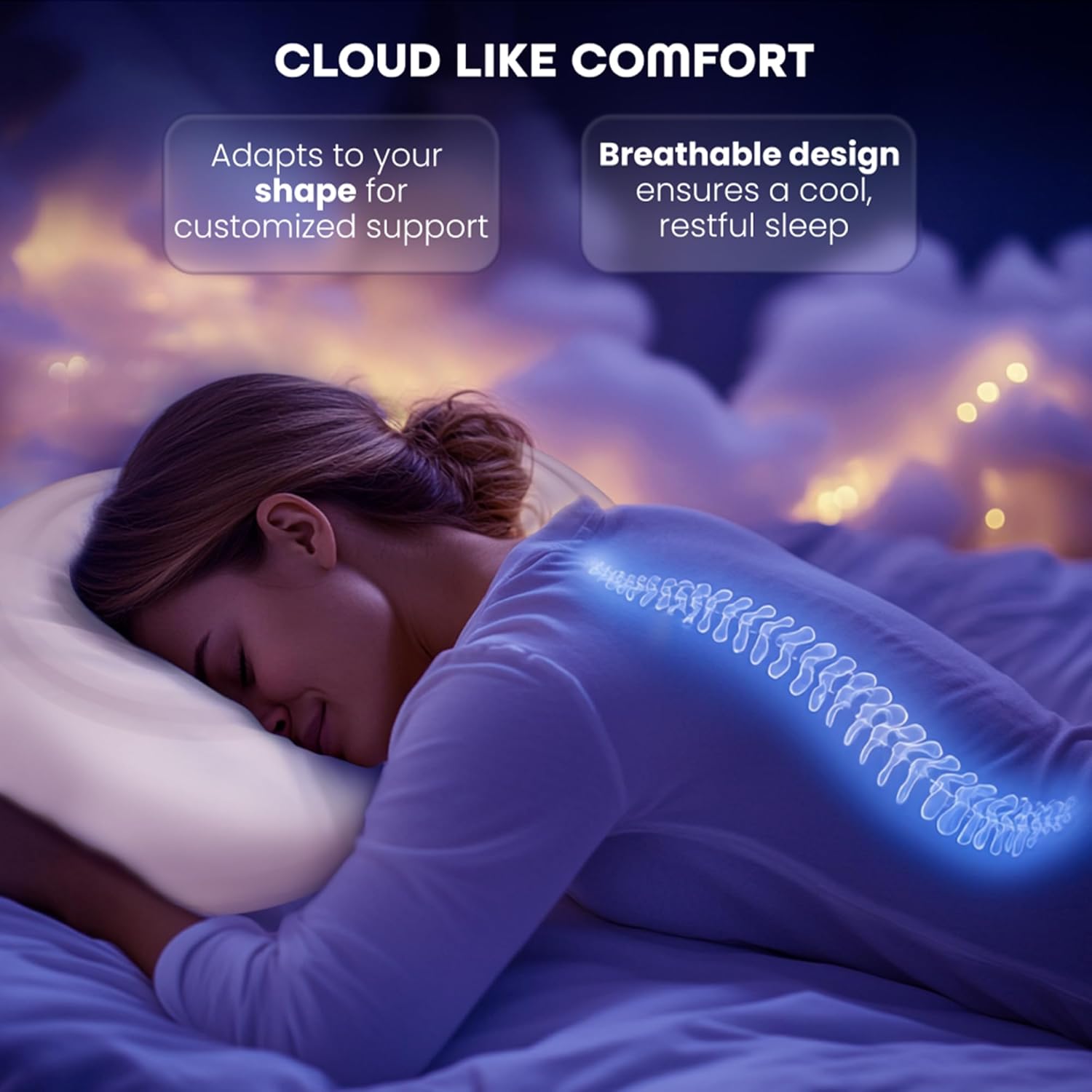 SleepLab Patented Atmos Cervical Pillow for Neck Pain Relief