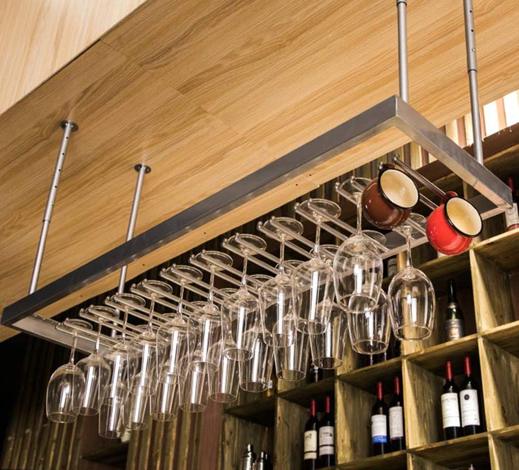 Suuim Ceiling Hanging Stemware Wine Rack Organizer