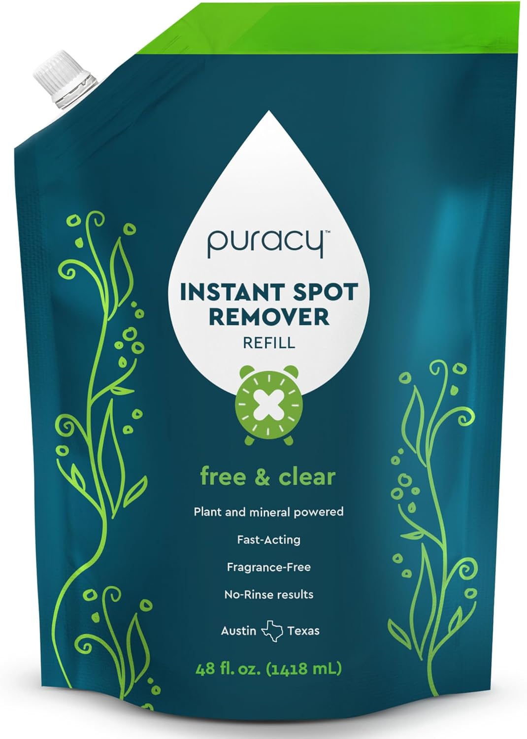 Puracy Instant Spot Remover for Clothes 48 Fl Oz Refill