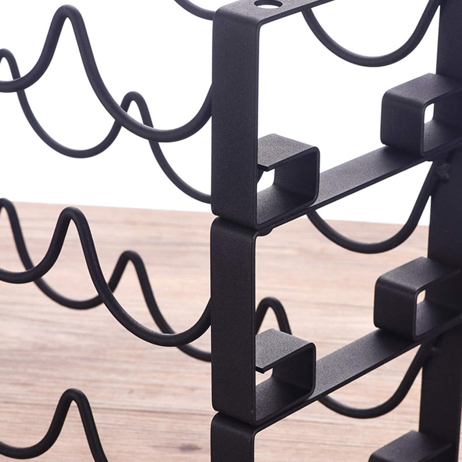 3 Tier Wine Rack for 6 Bottles Stackable Design