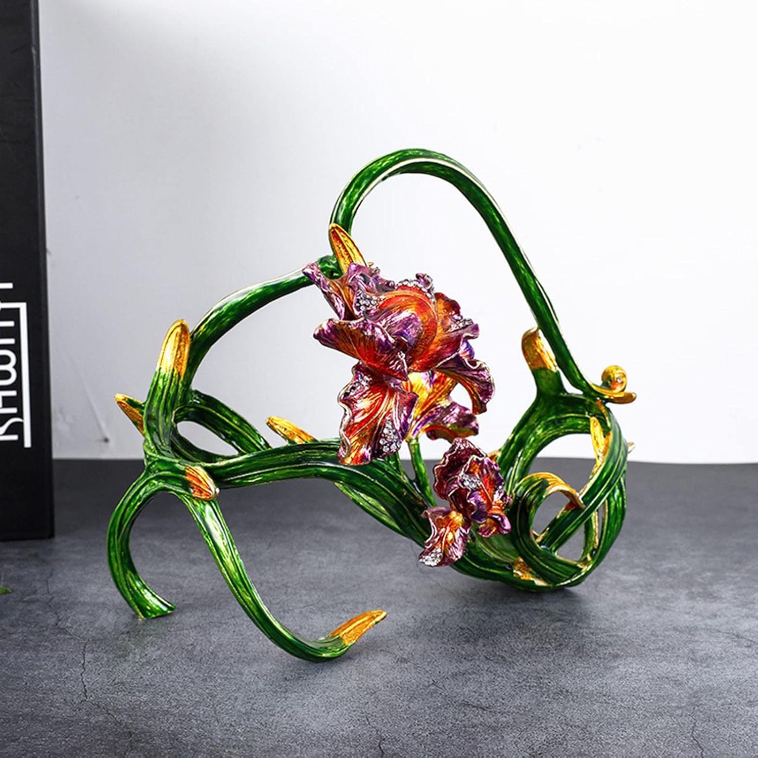 JUSHZ Tabletop Wine Rack with Hand Painted Enamel