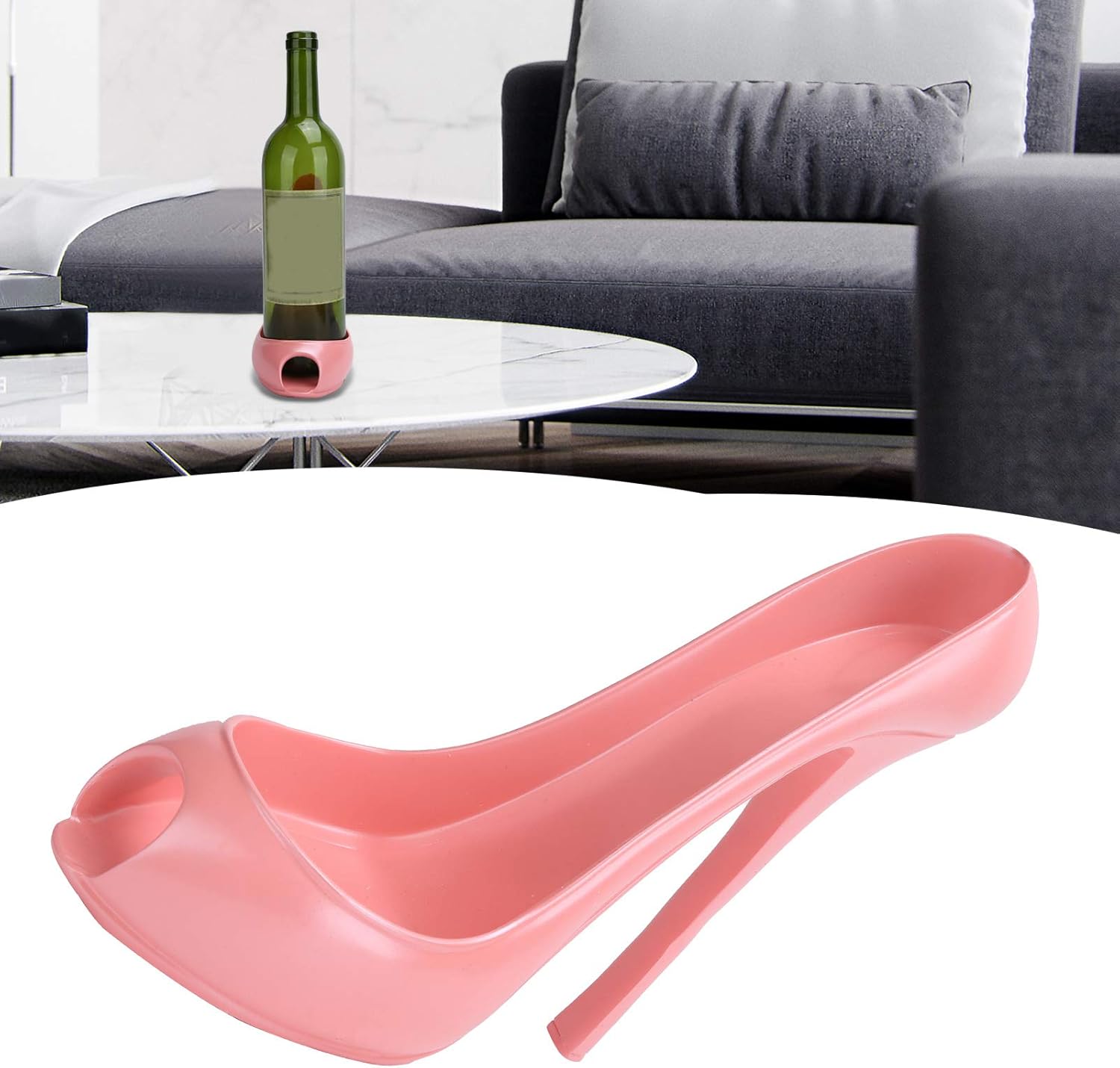TOPINCN Wine Rack with High Heeled Shoe Shape Design