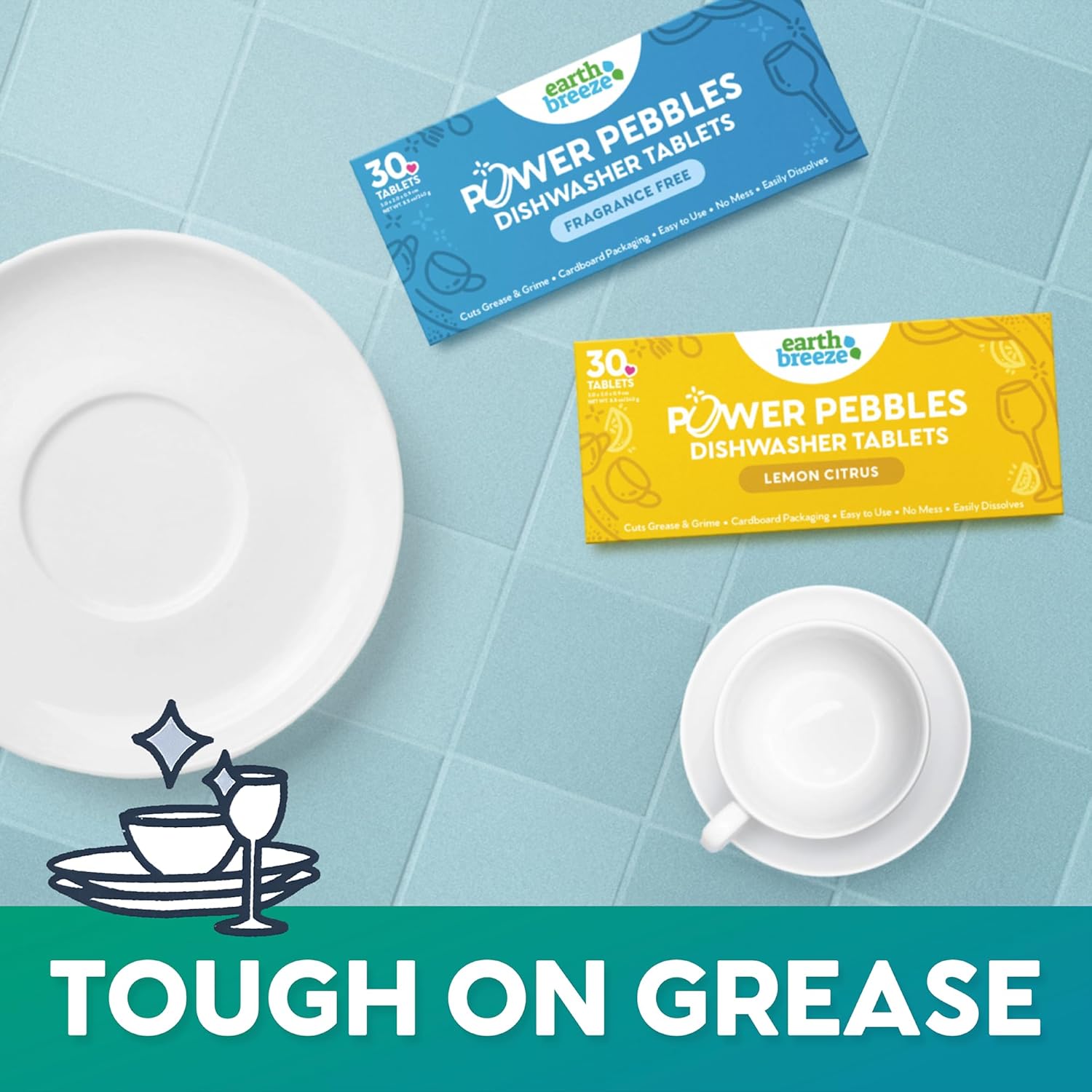Earth Breeze Power Pebbles Dishwasher Tablets 3-Pack