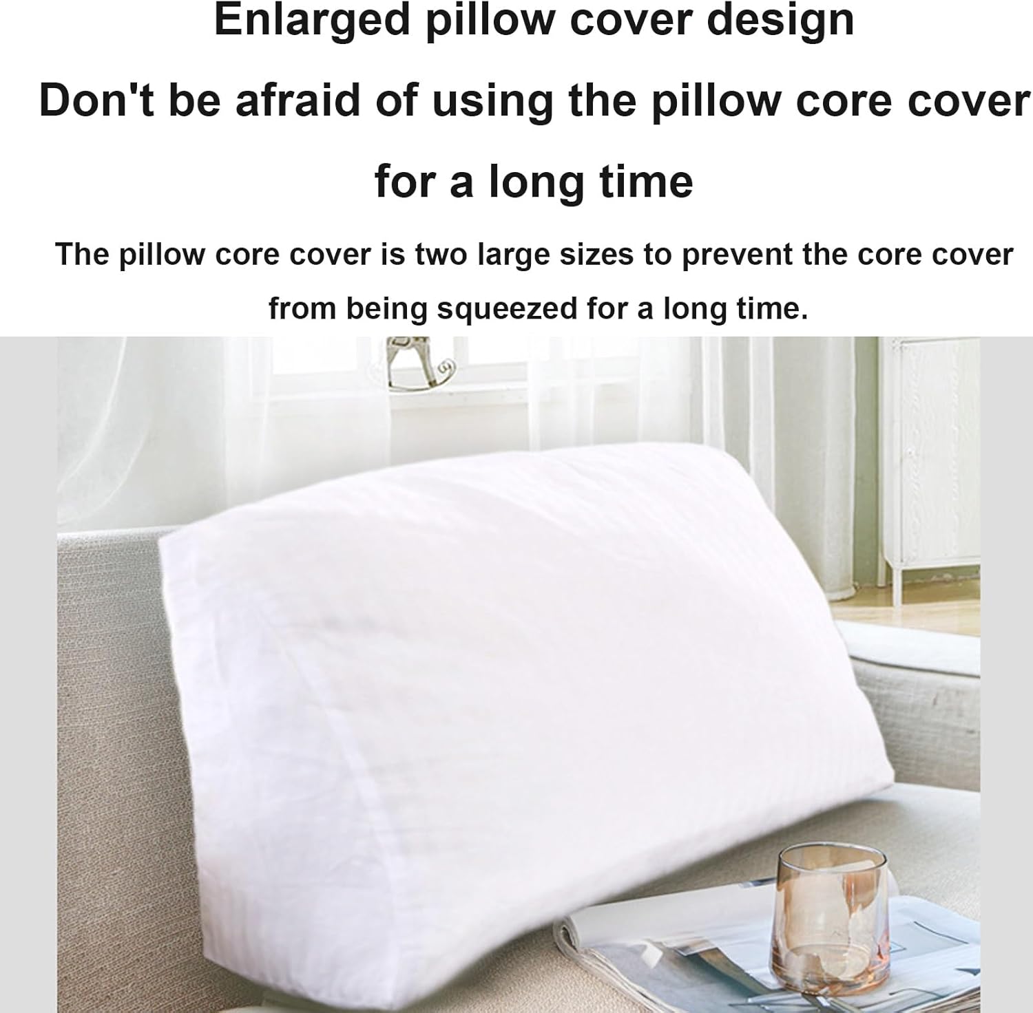Yonwait Wedge Pillow Headboard Reading Support Pillow 1