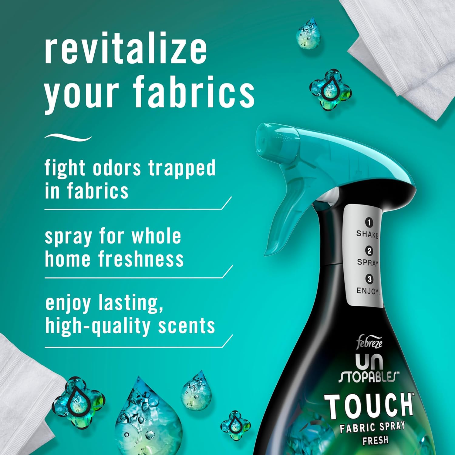 Febreze Unstopables Touch Fabric Spray Fresh Breeze 169 oz Pack of 2