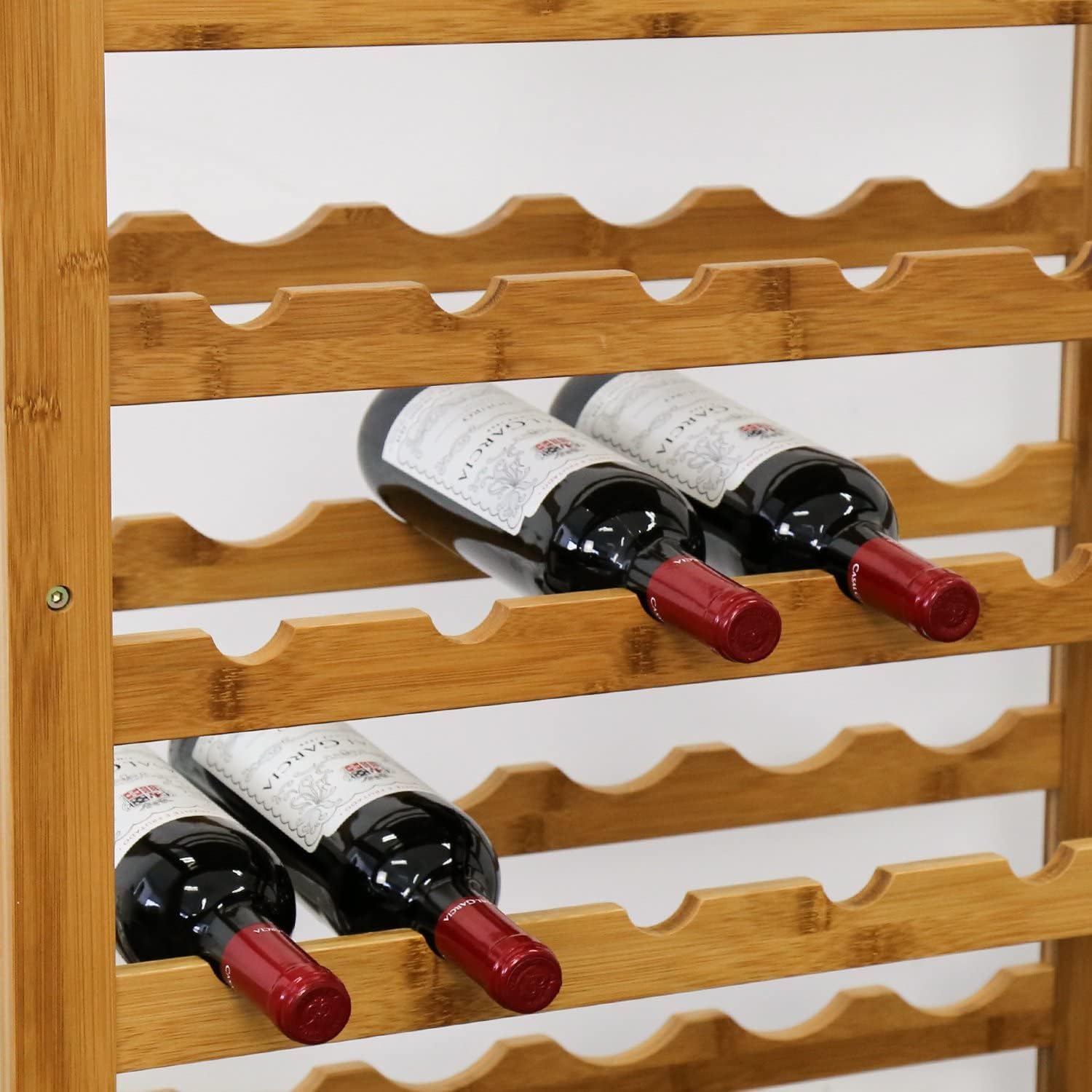 Sangsan Bamboo Wine Rack 6-Tier with Drawer