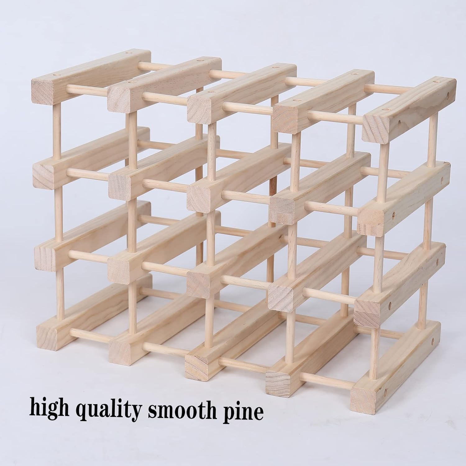 FDHUIJIA 20 Bottle Freestanding Wooden Wine Rack
